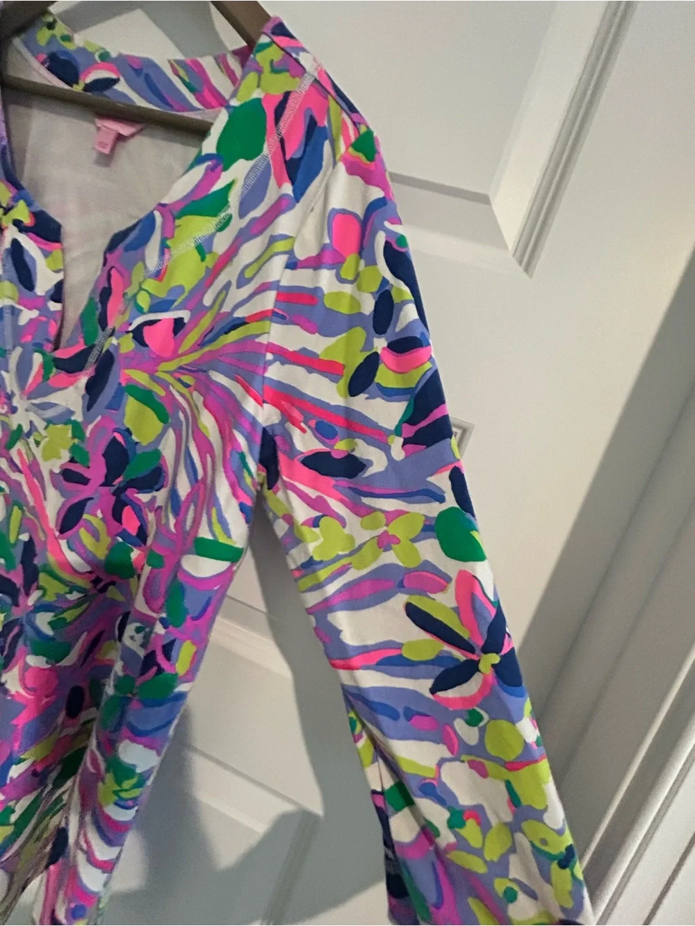 Lilly Pulitzer Justina Top Purple Pink Multi Size L